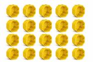 Kit20 caixa octagonal 3x3 amarela embutir tramontina