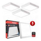 KIT3 Painel Led luminaria 18W 6500K Avant 22x22 Sobrepor