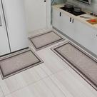 Kit3 Pçs Passadeira Sisal Tapete Cozinha Antiderrapante KS81