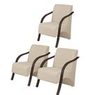 Kit3 Poltronas Decorativas Vênus 1 Lugar Braço Pé Madeira D Salla Suede Kit3 Poltronas Decorativas Vênus 1 Lugar Braço Pé Madeira D Salla Suede