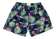Kit3 Shorts Floral Animal Fruta Masc Tactel Elastano 2bolsos