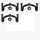 Kit3pçs-Sifão Sanfonado Tubo Extensivo Duplo Preto