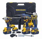 Kit4 Em 1 Furadeira Esmerilhadeira Martelo Chave De Impacto