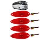 KIT4 Lanterna Lateral Ônibus 1 LED BIVOLT VM +Conector