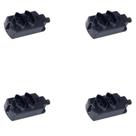 Kit4 regua de tomada 2p+t 10a 250v - pb 2 tomadas preta margirius