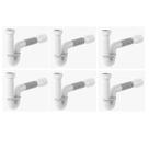 Kit6pcs-Sifão Sanfonado Tubo Extensivo Universal Branco Kit6pcs-Sifão Sanfonado Tubo Extensivo Universal Branco