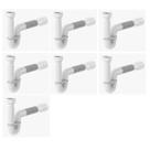 Kit7pcs-Sifão Sanfonado Tubo Extensivo Universal Branco