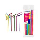 Kitc/2 pct canudo artistico 5,6mm colorido pp c/40 un Kitc/2 pct canudo artistico 5,6mm colorido pp c/40 un