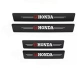 Kite Adesivo Soleira Preto Fibra Carbono Veicular Logo Nome Honda 4 Portas