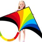 Kite Doinfly Delta para crianças e adultos Fácil de voar com corda de pipa