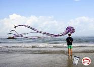 Kite Kizh Kite Octopus Large Parafoil macio sem moldura com 4 m de comprimento Kite Kizh Kite Octopus Large Parafoil macio sem moldura com 4 m de comprimento