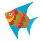 Kite Melissa e Doug Flying Fish de linha única de 140 cm de envergadura Kite Melissa e Doug Flying Fish de linha única de 140 cm de envergadura