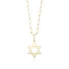 KITML - Corrente Cariter Longa 1,8mm 70cm - Pingente Estrela de Davi 1,5cm x 1,5cm (Ouro 18k) 0,68