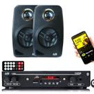Kitreceiver Slim 1002bt Leson+2 Caixa Som Parede Preta Leson Kitreceiver Slim 1002bt Leson+2 Caixa Som Parede Preta Leson
