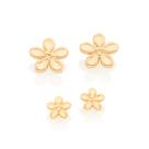 Kits Brinco Rommanel 526221/526423 Dourado Cor:Dourado