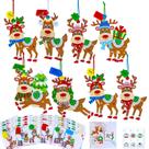 Kits de artesanato de Natal Winlyn, 24 conjuntos de enfeites de rena DIY