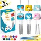 Kits de carrilhões de vento DIY HOSKO, pacote com 3 unidades para crianças de 3 a 12 anos