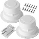 Kits de Cobertura de Ventilação de Telhado Aussio White (2 Unidades) - com Fita e Parafusos para Trailers Kits de Cobertura de Ventilação de Telhado Aussio White (2 Unidades) - com Fita e Parafusos para Trailers