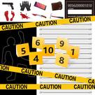 Kits de decoração de cenas de crime Ticiaga com silhueta corporal e fita adesiva