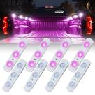 Kits de iluminação LED para caminhões Xprite Purple 8 peças com interruptor