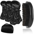 Kits de pincéis Wave Heniho 360 com 3 peças Silky Durag para homens