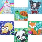 Kits de pintura de diamantes para crianças CHWGLFGG, pacote com 6 animais fofos