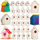 Kits DIY Wooden Bird House ILHSTY para crianças com pacote de 30