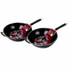 Kits Frigideira Grande Profissional Para Restaurante Wok 34cm 3L Teflon Antiaderente Carne Peixe Yakissoba A645163 Quant