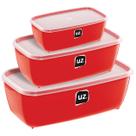 Kits Potes Multiuso Premium Retangular 0,5L, 1,5L, 3L Praticos Plástico PP com Tampa Transparente Resistente e durável Micro-ondas Kits Potes Multiuso Premium Retangular 0,5L, 1,5L, 3L Praticos Plástico PP com Tampa Transparente Resistente e durável Micro-ondas