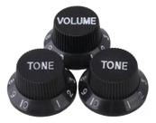 Knob De Guitarra Strato Eletrika Preto