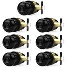Knob Door Knob Probrico Black, pacote com 7 fechaduras no interior do quarto
