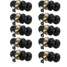 Knob Door Knob Probrico Round Privacy Keyless Black, pacote com 10 Knob Door Knob Probrico Round Privacy Keyless Black, pacote com 10