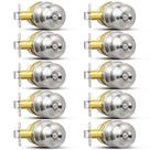Knob Door Knob Sopoby Privacy Brushed Nickel, pacote com 10
