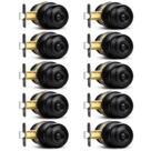 Knob Door Knob Sopoby Privacy, pacote com 10 unidades, preto fosco, redondo, sem chave