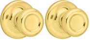 Knob Door Kwikset 200M em latão polido, pacote com 2