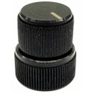 Knob duplo concetrico guitarra baixo aluminio preto NOVA
