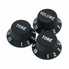 Knob Guitarra Preto Sendo 2 Tone + 1 Volume Kit Stratocaster