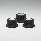 Knob Padrão Boss Mf A01 preto Embalagem com 3 unidades