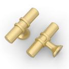 Knobs de armário de cozinha Asidrama, pacote com 10 unidades de zinco dourado escovado Knobs de armário de cozinha Asidrama, pacote com 10 unidades de zinco dourado escovado