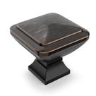 Knobs de gabinete Amerdeco Oil Rubbed Bronze Square, pacote com 10