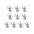 Knobs de gabinete de cristal MDPLY, pacote com 10 mm, transparente de diamante