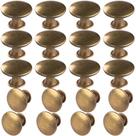 Knobs de gabinete HUGOLEM, pacote com 20, latão antigo, 3 cm redondos