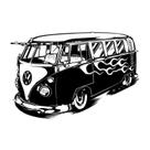 Kombi Old School - Adesivo De Parede