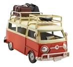 Kombi Vermelho Com Bagagens 16.5cm Estilo Retrô - Vintage