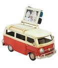 Kombi Vermelho Porta Retrato 11x16.5x7cm Estilo Retrô