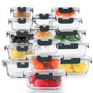 KOMUEE Conjunto de 30 Potes de Vidro para Armazenamento de Alimentos com Tampa Hermética