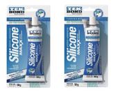 Kti 2 cola silicone incolor maxx acetico atoxico aquario tekbond 50gr