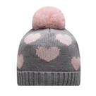 Kukie Gorro Tricot Coracoes Cinza