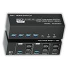 KVM Switch 2 Portas Para 3 telas DisplayPort e HDMI