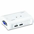 Kvm Switch Trendnet 2 Portas Usb Tk-207k Com Cabos Chaveador